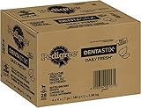 Pedigree DentaStix Daily Fresh Zahnpflegesnack für mittelgroße Hunde (10 -25 kg) – 112 Sticks – Hundeleckerli für jeden Tag – Für gesunde Zähne und einen frischen Atem – Großpackung (4 x 28 Stück)