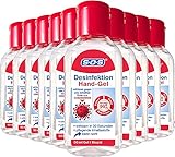 SOS Desinfektion Hand-Gel, 25 x 50 ml Flasche, Handdesinfektion gegen 99,99% der Bakterien, Pilze und Viren* in 30 Sekunden ohne Verkleben, Desinfektionsmittel für unterwegs