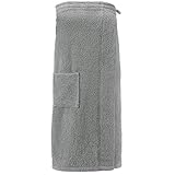 CelinaTex Funlike Kilt lang S/M grau Baumwolle Saunakilt Frottee Sarong Saunatuch Saunasarong