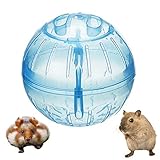 zfdg Hamster Übungs Ball, Hamsterball, Hamster Sportball, Hamster Gymnastikball, Hamster Laufball, für Totoro Mouse Eichhörnchen Kleintier Haustier Sporttrainingsspielzeug (Blau)