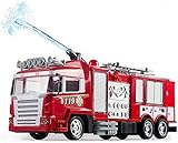 TEKZEN Rc Feuerwehrwagen Fernbedienungskontrolle Feuerwehrwagen Wasserpumpe Spray Spielzeug Jungen Mädchen Kinder Geschenke Kinder Spielzeug Geburtstagsgeschenke Bildungsspielzeug