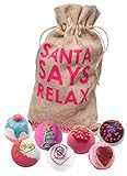 Bomb Cosmetics Santa Says Relax handgefertigte Geschenkverpackung für hessische Badeblaster [7-teilig], 1,1 kg