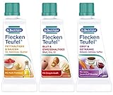 Dr. Beckmann Fleckenteufel Set, Fleckenentferner für Fetthaltiges & Saucen, Blut & Eiweißhaltiges, Obst & Getränke