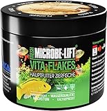 MICROBE-LIFT Vita Flakes - Flockenfutter, Alleinfutter für Fische in jedem Süßwasseraquarium, 500ml / 50g