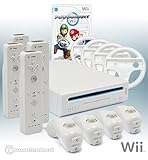 Wii Konsole mit Mario Kart, 4 Remotes und allem nötigen Zubehör