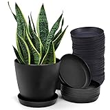 Blumentopf Untersetzer Pflanzen Untersetzer Untersetzer für Blumen & Pflanzen Plastik Blumentopf Untersetzer Rund für Garden Innen und Außenbereiche, Rund, 11.5 cm, Schwarz, 20 Stücke