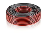 MANAX® Lautsprecherkabel 2 x 2,5mm² rot/schwarz 10,0 m Ring