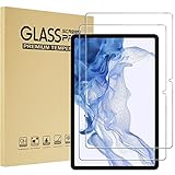 [2 Stück]ProCase Displayschutzfolie für 12.4 Zoll Galaxy Tab S8+/Tab S7+/S7 FE (SM-X800/X806/T970/T730) Bildschirm Glas Schutzfolio Screen Protector Schutzglas für Samsung S8/S7 Plus –Klar