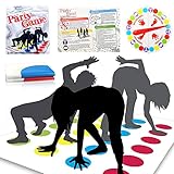 YISKY Twisting Spiele, Bodenspiel mit Spielmatte, Twisting Game für Kinder & Erwachsene, Twister Spiel Kinder, Teamspiel, Partyspiel, lustiges Spiel für Kindergeburtstage