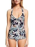 ESPRIT Recycelt: Tankini mit mit Tropical-Print