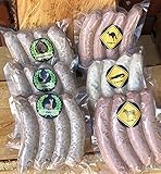 XXL Exoten/Wild Bratwurst Pack ( Reh-, Wildschwein-, Hirsch-, Krokodil-, Känguru- und Zebrabratwurst)