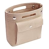 Soyizom Mini Organizer Filz Taschen Innentaschen Einkaufstasche Geldbörse Organisator einfügen für Speedy Neverfull NeoNoe BB,Beige