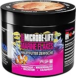 MICROBE-LIFT® - Marine Flakes | Flockenfutter | Fischfutter für Fische in jedem Meerwasseraquarium | Kaltgepresstes Futter, fördert Farbenpracht, Gesundheit und Wachstum von Fischen | Inhalt: 500ml