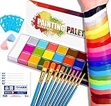 NPHIKAS Face Bodypainting Farben Set,20 Gesicht Body Painting Öl, Sicher Körperfarben Schminkfarben Kinderschminke Set für Kinder Erwachsene,Halloween,Party,Colsplay, multicolor