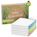 FLIPLINE Bambus Tücher 6er Set aus 100% Bambusfaser [33x33cm] für Küche Haushalt Fenster - nachhaltige Bambustücher Putztücher Allzwecktücher