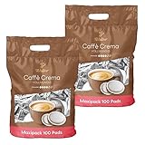 Tchibo Kaffeepads Vorratspack Maxipack, Caffè Crema vollmundig, 200 Stück – 2x 100 Pads (Kaffee, ausgewogen und vollmundig), nachhaltig, geeignet für Senseo Maschinen