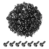 moinkerin 200 Stücke Mini Runde Brads, Musterklammern Metall Schwarz Brads 8 x 16mm Verwendet für Scrapbooking Papier Briefklammern Basteln Handwerk DIY Kunsthandwerk MY0386-VC