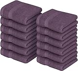 Utopia Towels - 12er Set Seiftücher, 30x30 cm, 100% Baumwolle waschlappen (Pflaume)