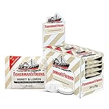 Fisherman's Friend Honey & Lemon, 24er Vorratsbox, Exklusive Sorte: Honig, Zitrone und Menthol Geschmack, zuckerfrei, für frischen Atem, 24 x 25g