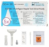 5 Corona Saliva Schnelltest Selbsttest Antigentest auf SARS-CoV-2 (Oral Fluid) | 5 Stück