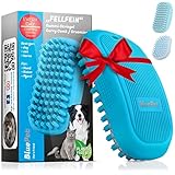 BluePet® Striegel Badestriegel für Hunde, Katzen & Pferd - Badebürste um Hundeshampoo einzumassieren & entfernt Deckhaar, Fell, Staub & Schmutz - für kurzhaar & langhaar geeignet