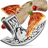 ECKWIN Pizzaschneider | Wiegemesser für Pizza, Kräuter, & Co | Perfekte Männer Geschenke | Pizzamesser | Pizza Axt Wikinger | Pizza Zubehör für Männer (Adalwin)