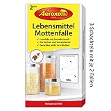 AEROXON Lebensmittelmottenfalle - Dreierpack = 6 Stück