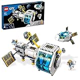 LEGO 60349 City Mond-Raumstation Weltraum-Spielzeug aus der LEGO NASA Serie mit Astronauten-Minifiguren, ab 6 Jahre