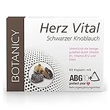 HERZ VITAL, hochdosierte Knoblauch Kapseln, ABG10+ schwarzer Knoblauchextrakt, beste Bioverfügbarkeit, für Herz und Gefäße (60 Kapseln, Monatspack)