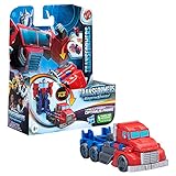 Transformers Spielzeug EarthSpark 1-Step Flip Changer Optimus Prime, Action-Figur (10 cm), Roboterspielzeug, ab 6 Jahren