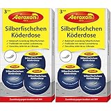 Aeroxon Silberfisch Köderdose, Silberfische bekämpfen (6 Dosen) - Silberfischfalle zum Silberfischchen bekämpfen, Papierfische bekämpfen, Silberfische Köderdosen, Silberfische effektiv bekämpfen