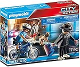 PLAYMOBIL City Action 70573 Polizei-Fahrrad: Verfolgung des Taschendiebs, Für Kinder von 4 - 10 Jahre