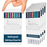 5x 10in1 Multi Drogentest Urintest – 10 Drogenarten – Drogenschnelltest auf THC, Amphetamine, Kokain, Opiate, Meth, Methadon, MDMA, Benzodiazepine, Oxycodon und Butalbital