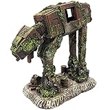 SLOCME Aquarium Dekoration Groß at-at Imperial Walker für alle Terrain gepanzerter Transport Dekorationen – Kunstharz Roboter Ornament