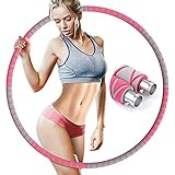 GoorDik Hula Hoop Reifen Erwachsene, Fitness Abnehmbarer Hula Hoop mit Stabiler Edelstahlkern & Premium Schaumstoff, 8 Segmente Abnehmbarer Hoola Hoop für Gewichtsabnahme/Training/Bauchmuskelkonturen