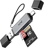 SD Kartenleser, uni USB Kartenleser, USB C Aluminum 2-in-1-Speicherkartenleser, Micro SD Adapter, Kartenlesegerät USB Typ C, kompatibel für SD / Micro SD / TF / SDHC / SDXC / MMC