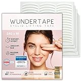 WUNDERTAPE Schlupflider Stripes Schlupflid Tape Streifen zum Augenlid-Lifting ohne OP (wasserfest, unsichtbar,24h halt, eyelid tape) Augenlid stripes unsichtbar (240 M)