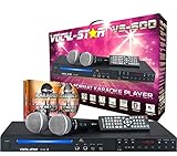 Vocal-Star VS-600 HDMI-Karaoke-Maschine mit Bluetooth, einschließlich 150 Karaoke-Songs und 2 Mikrofonen