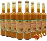 Bleichhof Sanddornsaft - 100% Direktsaft, naturrein und vegan, OHNE Zuckerzusatz, 8er Pack (8x 0,47l)