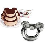 3-stöckige Maus, mehrschichtige Kuchen-Backformen, Edelstahl, 3 Größen, Ringe, Mousse-Kuchenringe (Mousse-Formen, 3 Stück)