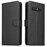 ZRANTU Hülle Samsung Note 8 Handyhülle mit RFID Schutz, Samsung Galaxy Note 8 Klapphülle Leder Handytasche, Flip Case mit Kartenfach Brieftasche Lederhülle für Galaxy Note 8 (Schwarz)