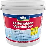 Söll 80590 FadenalgenVernichter mit Aktivsauerstoff 5 kg -hochwirksamer Fadenalgenentferner mit Sofortwirkung vernichtet Fadenalgen im Pflanzenteich Naturteich Schwimmteich Fischteich Koiteich