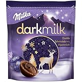 Milka Feine Kugeln Dark Milk 1 x 100g, Dunkle Alpenmilch Schokolade, Mehr Kakao