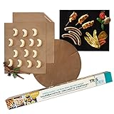 TRISMER® Dauerbackfolie und Grillfolie (4er Set) | wiederverwendbar, antihaftbeschichtet, hitzebeständig, spülmaschinengeeignet und zuschneidbar | Nachhaltiges Set | Freude am Backen und Grillen