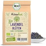 Lavendelblüten Bio getrocknet 250g | getrockneter Lavendel aus Frankreich | Bio-Lavendel-Tee | 100 % natürlich - Lebensmittelqualität | aus kontrolliert biologischen Anbau | vom Achterhof