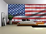 Fototapete Tapete ForWall Flagge USA AF1108 P4 (254cm x 184cm) Photo Wallpaper Mural