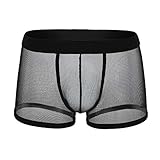 BIKETAFUWY Boxershorts Herren Sexy Unterwäsche Atmungsaktive Mesh Unterwäsche Mittlere Taille Freizeit Sport Unterhose Sexy Slips Männer Unterhosen Mens Höschen