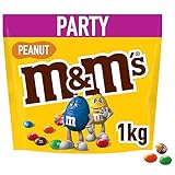 M&M'S Peanut Großpackung Schokolade | Schokolinsen mit Erdnusskern | Party Mix | 1 Packung | 1 x 1kg