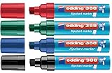 edding Flipchart-Marker 388 sortiert, Keilspitze 4,0-12,0mm, 4St.