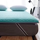 Matratze,6cm verdickte Tatami Boden Memory Foam Latex Matratze,Tragbare zusammenklappbare Futon-Matratzen,Einzel Doppel Hotel Student Residences Home Travel Faltmatratze,Watergreen,180*200CM